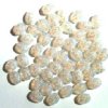 60 8x6mm Flat Oval Rosary - Opal with Gold Dove